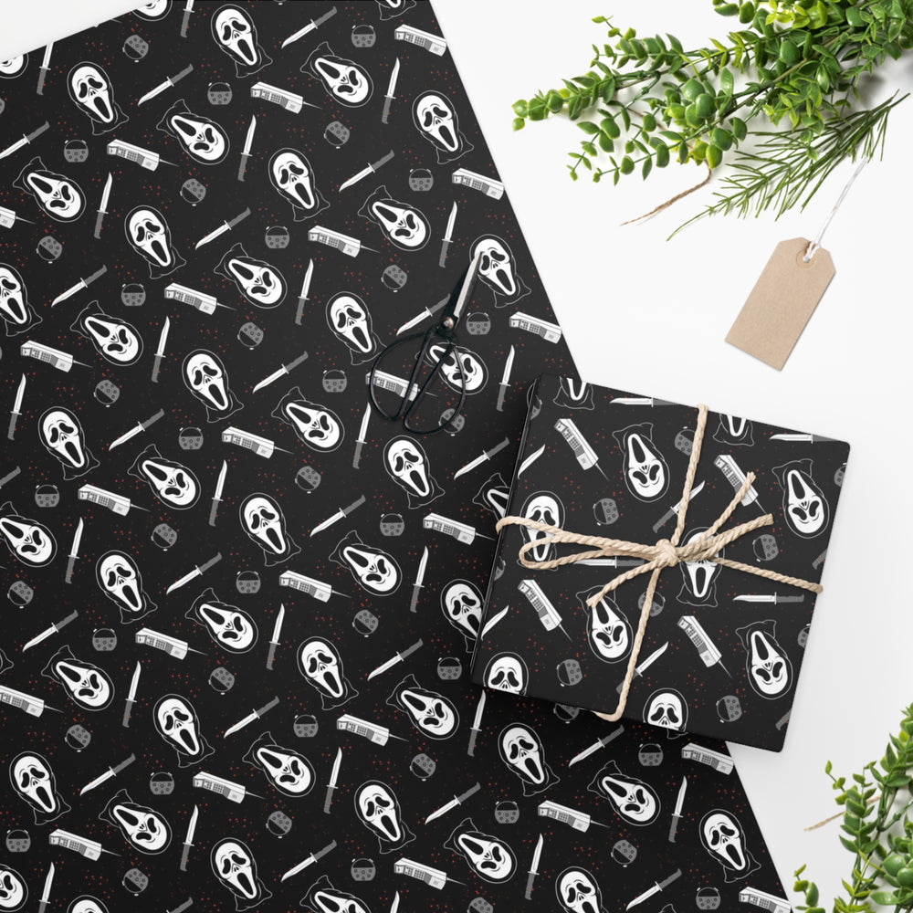 Favorite Scary Movie Horror Slasher Inspired Wrapping Paper