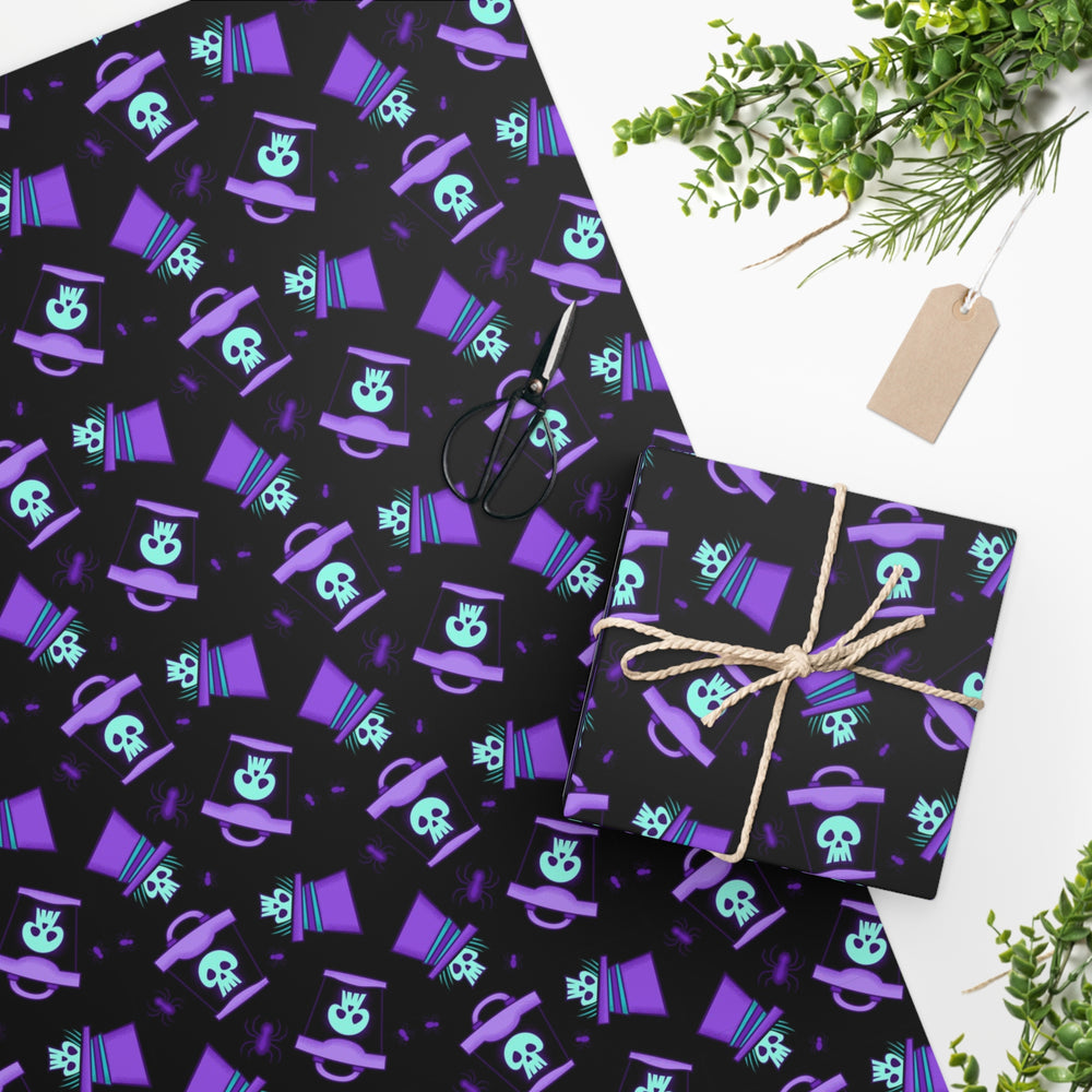 Hatbox Ghost Haunted Mansion Inspired Wrapping Paper