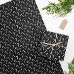 Black and White Candy Cane Gothmas Wrapping Paper