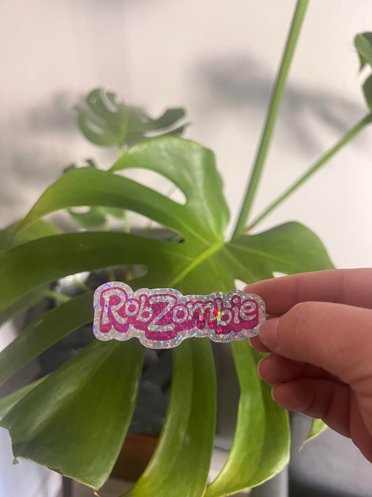 Rob Zombie Girly Pop Glitter Sticker