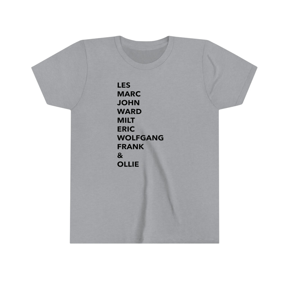 9 Old Men Black Text Youth Tee