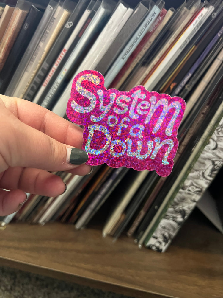 System of a Down Girly Pop Glitter Sticker Misprint