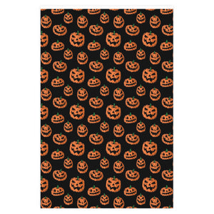 Spooky Pumpkin Jack-o'-lantern Halloween Wrapping Paper