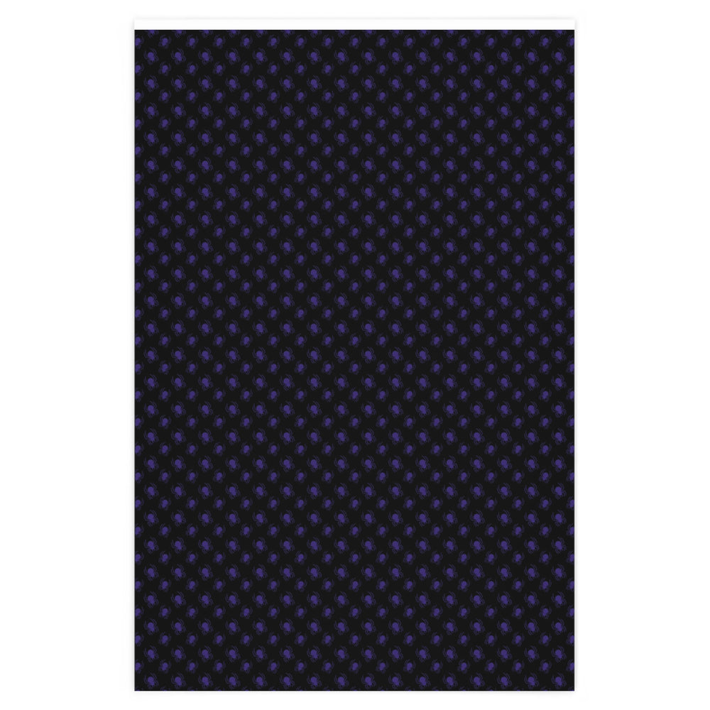 Purple and Black Spider Creepmas Wrapping Paper