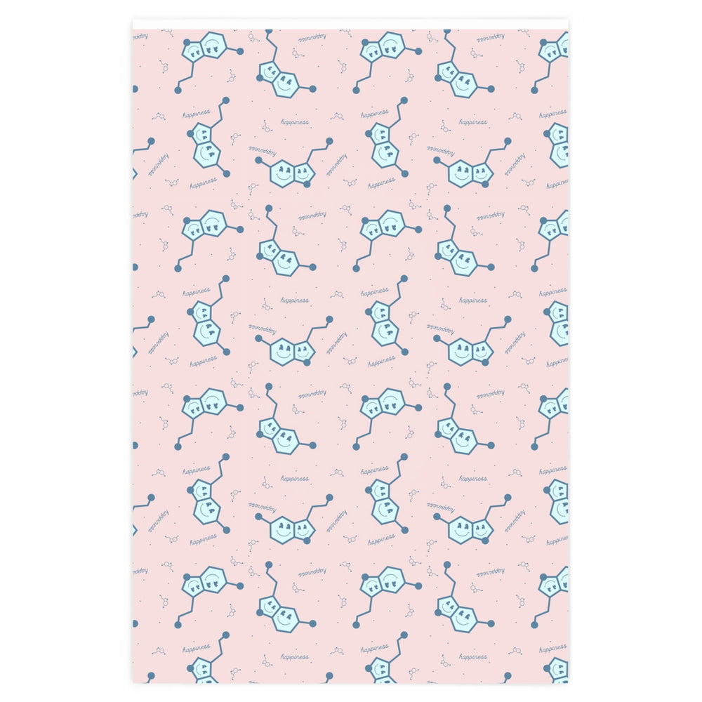 Serotonin Happiness Mental Health Wrapping Paper