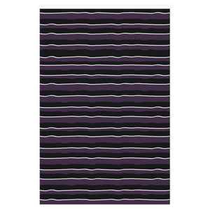 Purple and Black Striped Tim Burton Gothmas Wrapping Paper