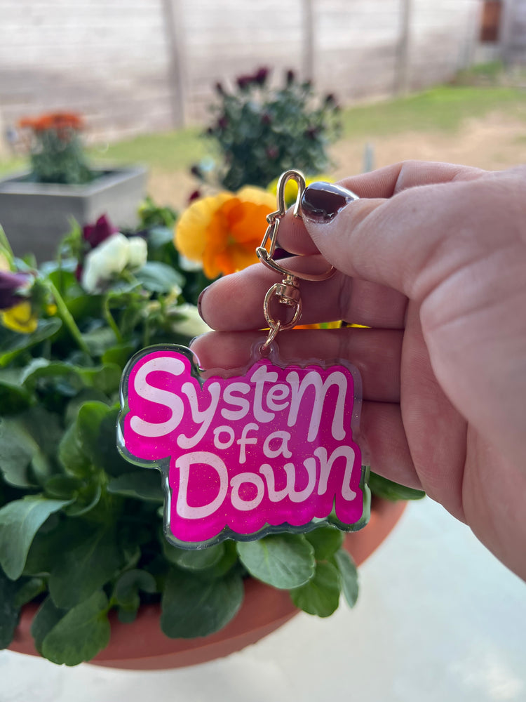 System of a Down Glitter Keychain