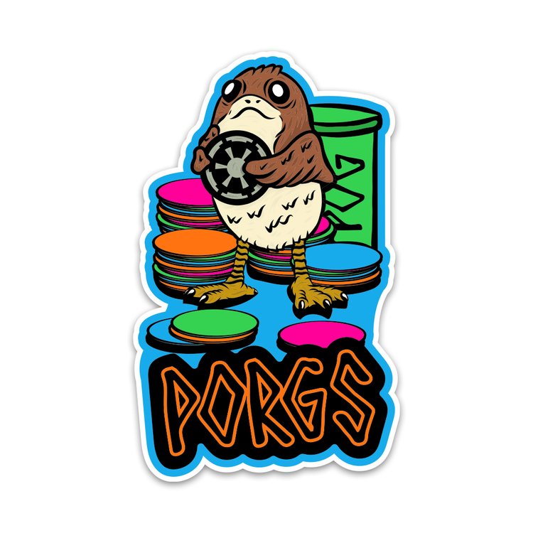 Porgs with Pogs Sticker