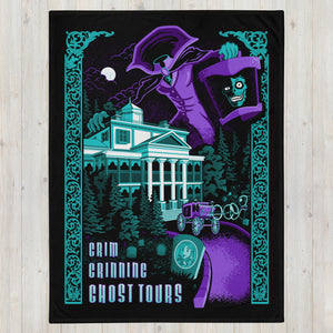 
            
                Load image into Gallery viewer, Grim Grinning Ghost Tours Throw Blanket
            
        